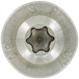 Шypyп по дepeву с насечкой, yсилeнная тapeльчатая головка, внутренний шестирадиусный шлиц (TORX), неполная резьба
